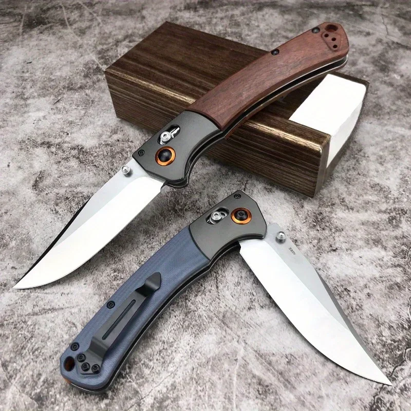 BM 15080 Folding Knife S30V Blade Wooden / G10 Handle Pocket Outdoor Camping Tactical High Hardness Survival Utility Knives Tool