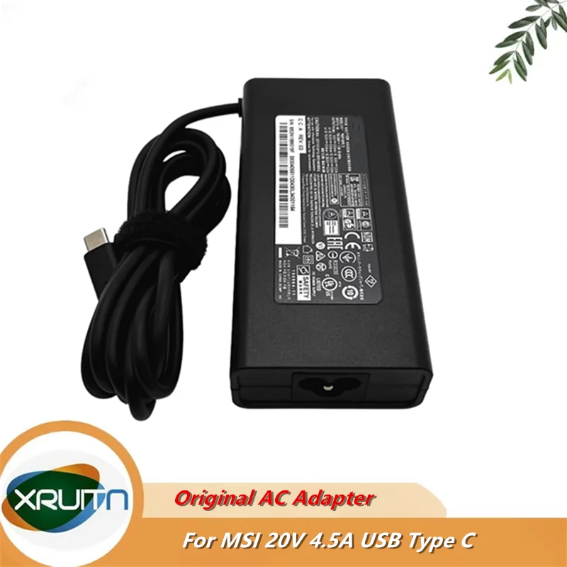 MSI Summit E14 A11SCS-088 A11SCST A11SCST-087 E15 A11SCST/GTX1650 충전기용 오리지널 ADP-90FE D 90W 20V 4.5A USB-C AC 어댑터