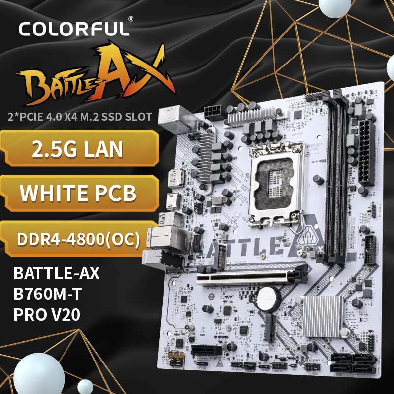 

colorful intel b760 gaming motherboard BATTLE-AX B760M-T PRO V20