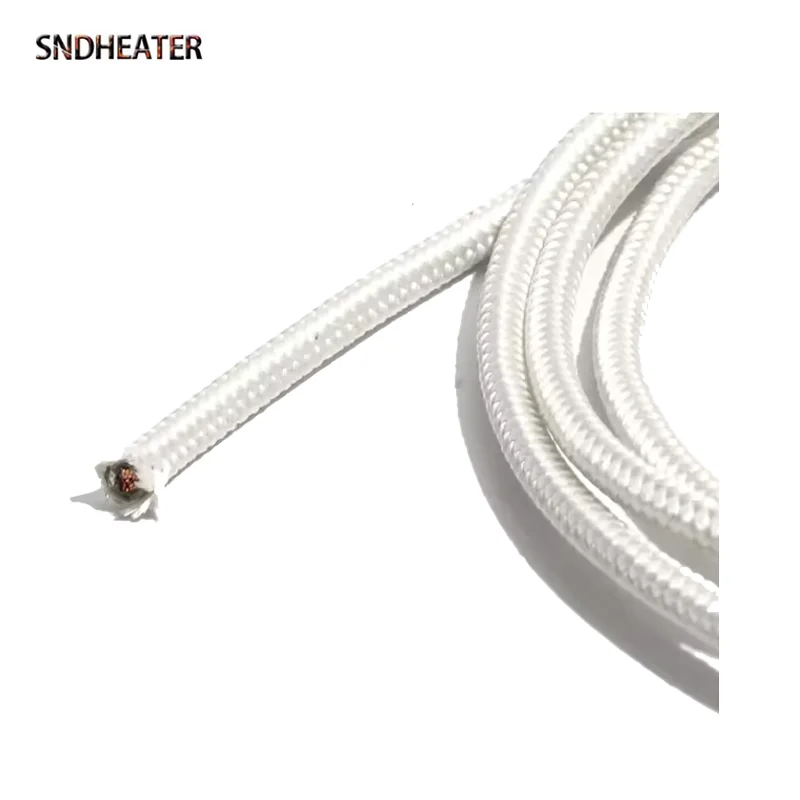 SNDHEATER 1 متر 5 متر 10 متر مقاومة درجات الحرارة العالية معزول الكهربائية الميكا كابل من الألياف الزجاجية مرنة النحاس المقاومة سلك النوى