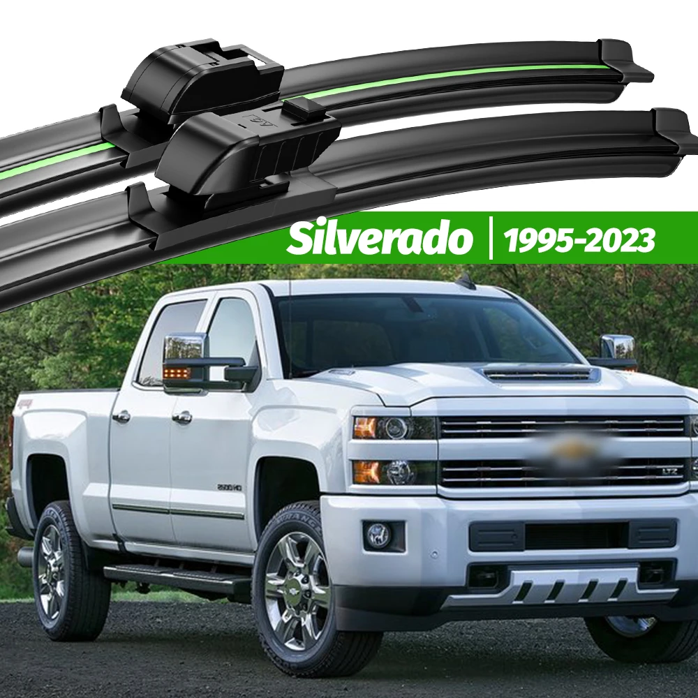 

For Chevrolet Silverado 1995-2023 2pcs Front Windshield Wiper Blades 2000 2012 2015 2017 2018 2019 Windscreen Window Accessories