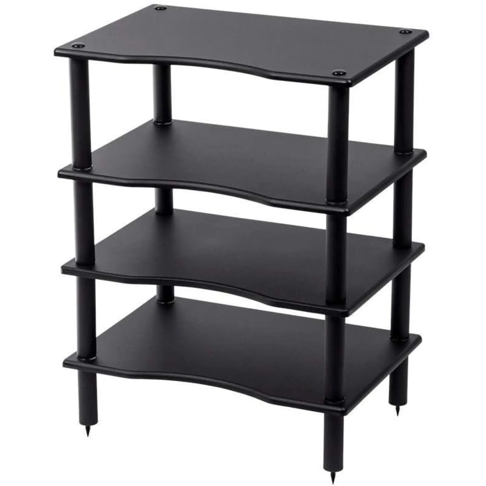 US Monolith 4 Tier Shelf Audio Stand - Open Air Storage, Modular Design, Sturdy, Compatible with Bose, Polk, Sony,