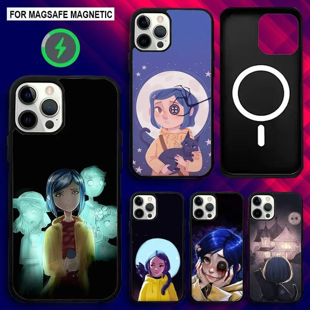 

A-Anime C-Coraline-S Phone Case For iPhone 16e,16,15,14,13,12,11,Plus,Pro,Max,Mini Magsafe Magnetic Wireless Charging