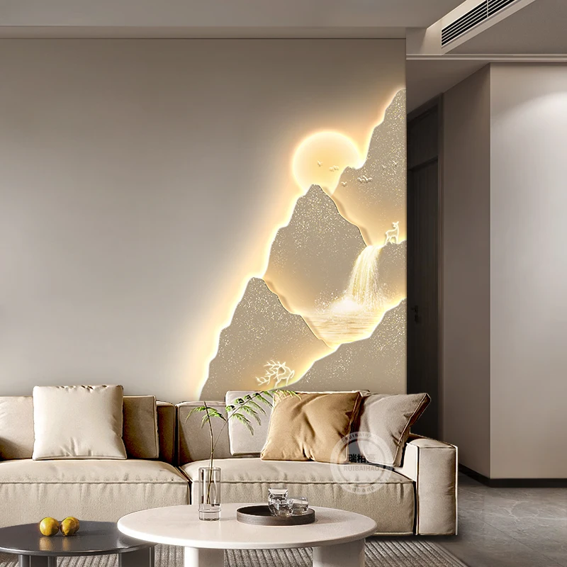 

Modern LED Wall Lamp Landscape Mural Lamp Fruit Used for Living Dining Room Bedroom Background Home Decor Lusters Luminaires