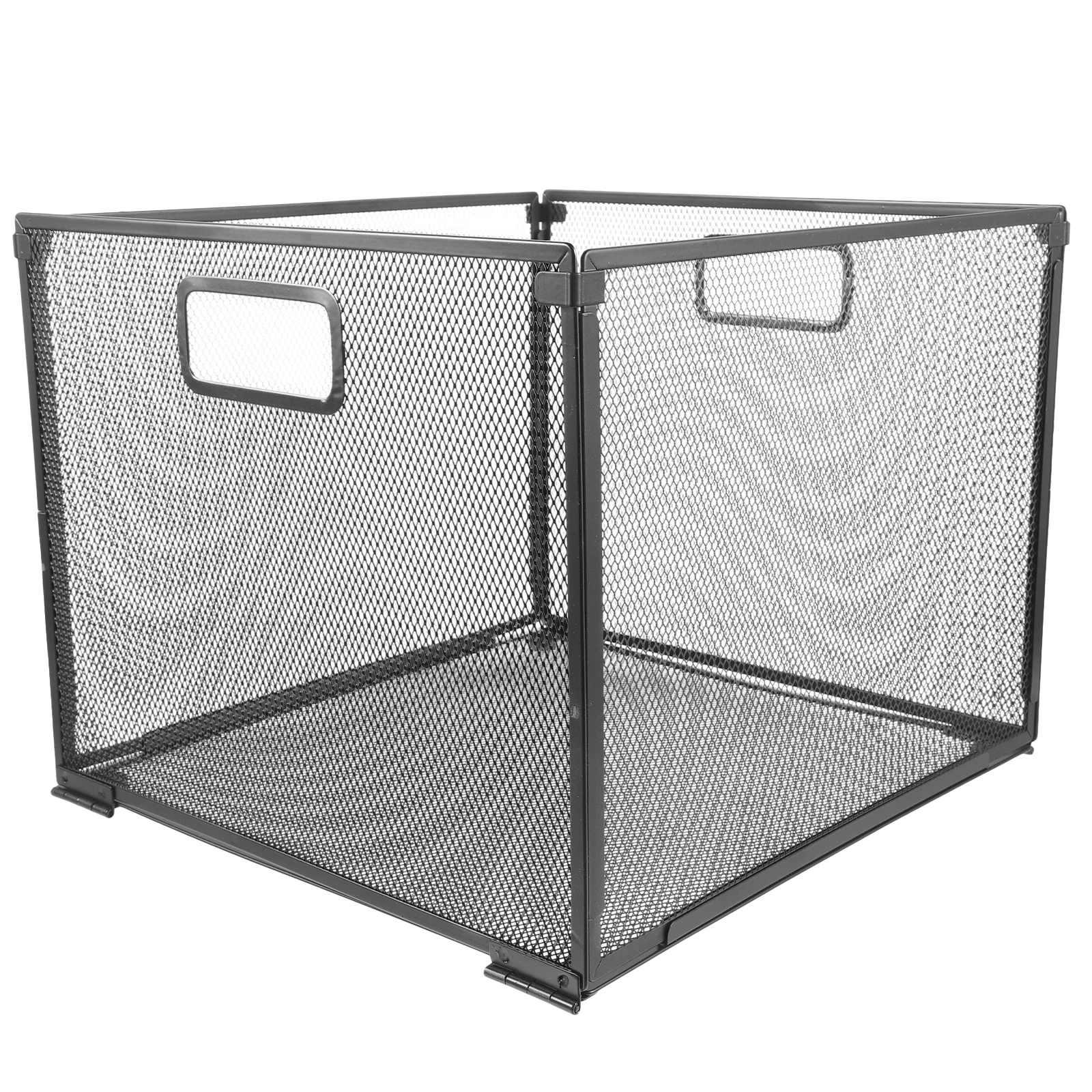 

Iron Mesh Folding Document Box Large Size File Holder Book Storage Rack Desk ganizer Metal Crate Office Supplies
