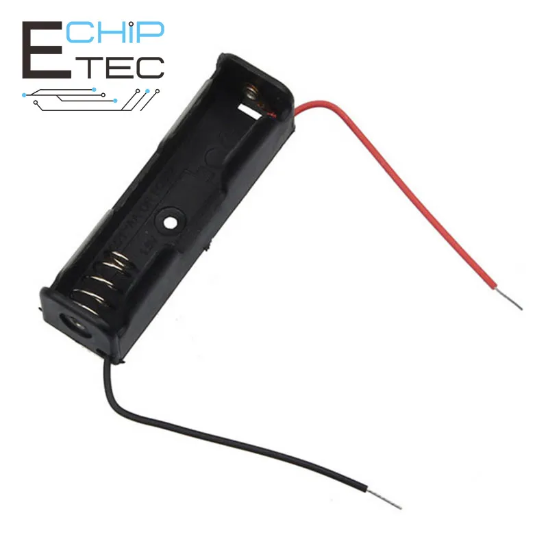 1 Slots AA Battery Case Box Holder Storage Case with Lead Wire