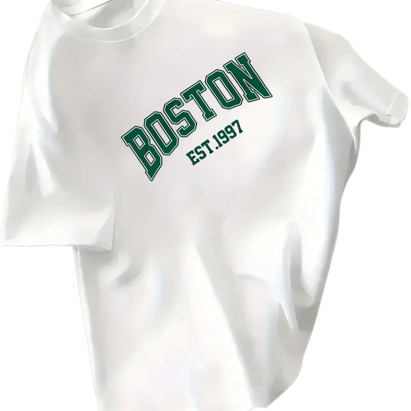 

Summer 100% pure cotton men's clothing, fashionable and casual, letter printed round-neck sporty loose T-shirt top