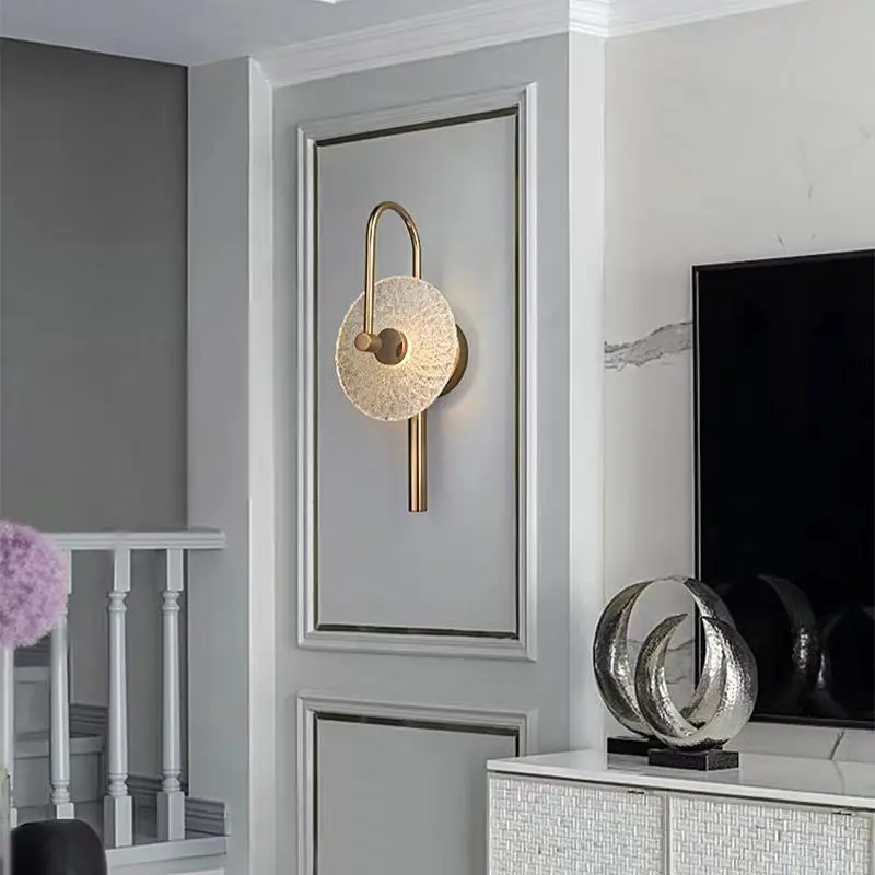 Stylish Crystal Wall Lamp Sofa Backdrop Headboard Perfect Lighting Interior Spaces Small Wall Lamps