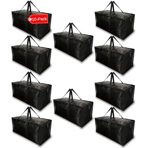 

BAG-THAT! Набор из 10 прочных больших сумок для переезда с прочной молнией и удобными ручками, долговечные и устойчивые, для хранения крупногабаритных вещей