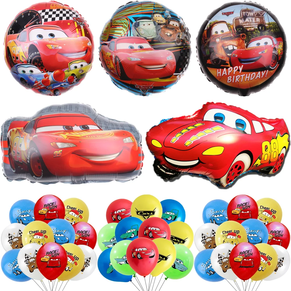 1pcs Disney Lightning McQueen Car Cartoon Balloons Kids Baby Happy Birthday Party Decoration Latex Foil Balloons Kids Toys