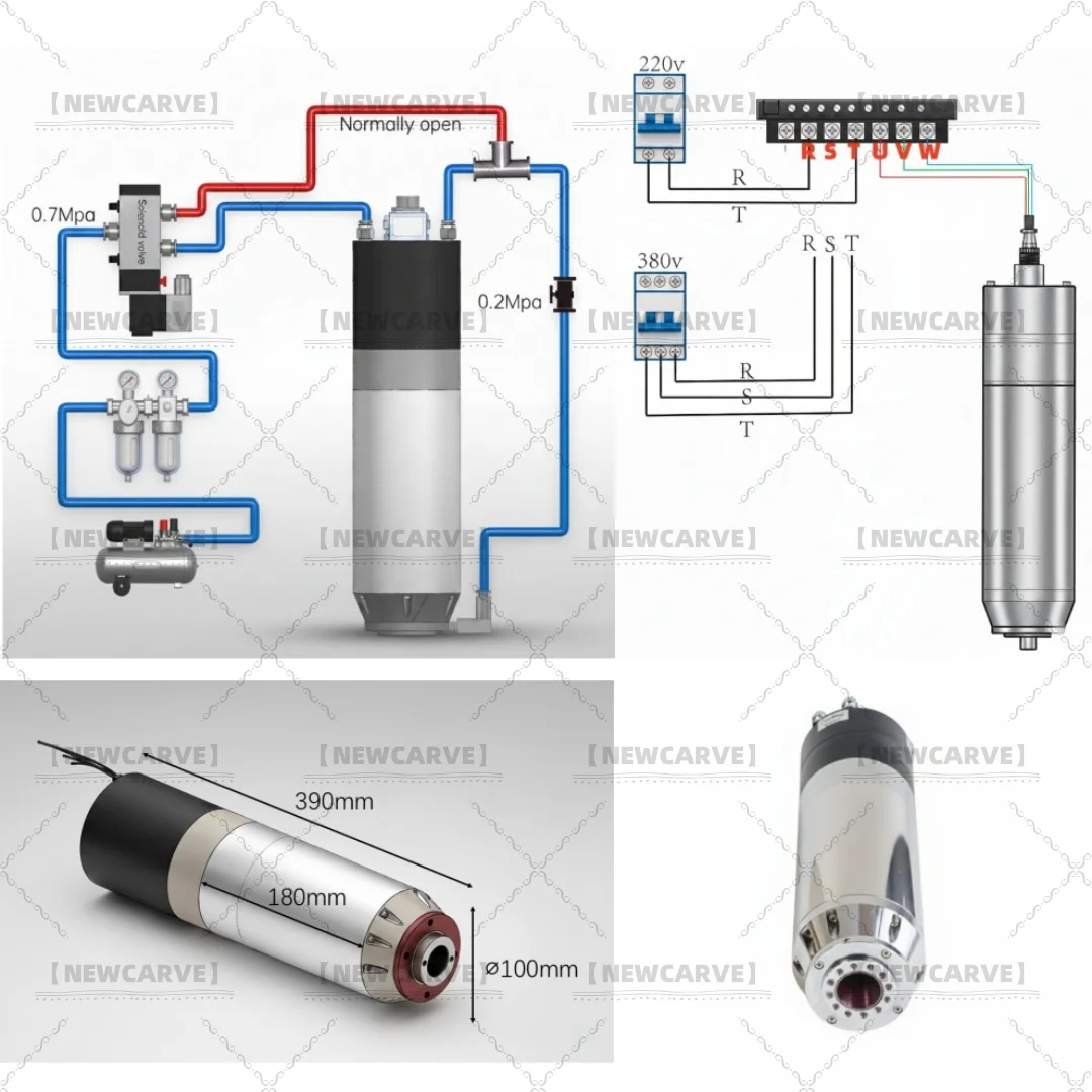 3KW 3.5KW BT30 ATC Spindle Motor CNC Automatic Tool Change Spindle Water Cooling Motor 220V 380V For CNC Engraving Milling Metal