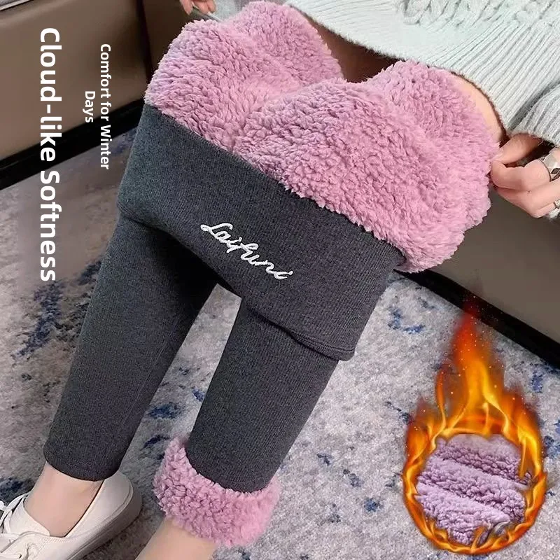 

Женские утепленные брюки с высокой талией и подкладкой из флиса для осени и зимы, теплые хлопковые штаны для активного отдыха