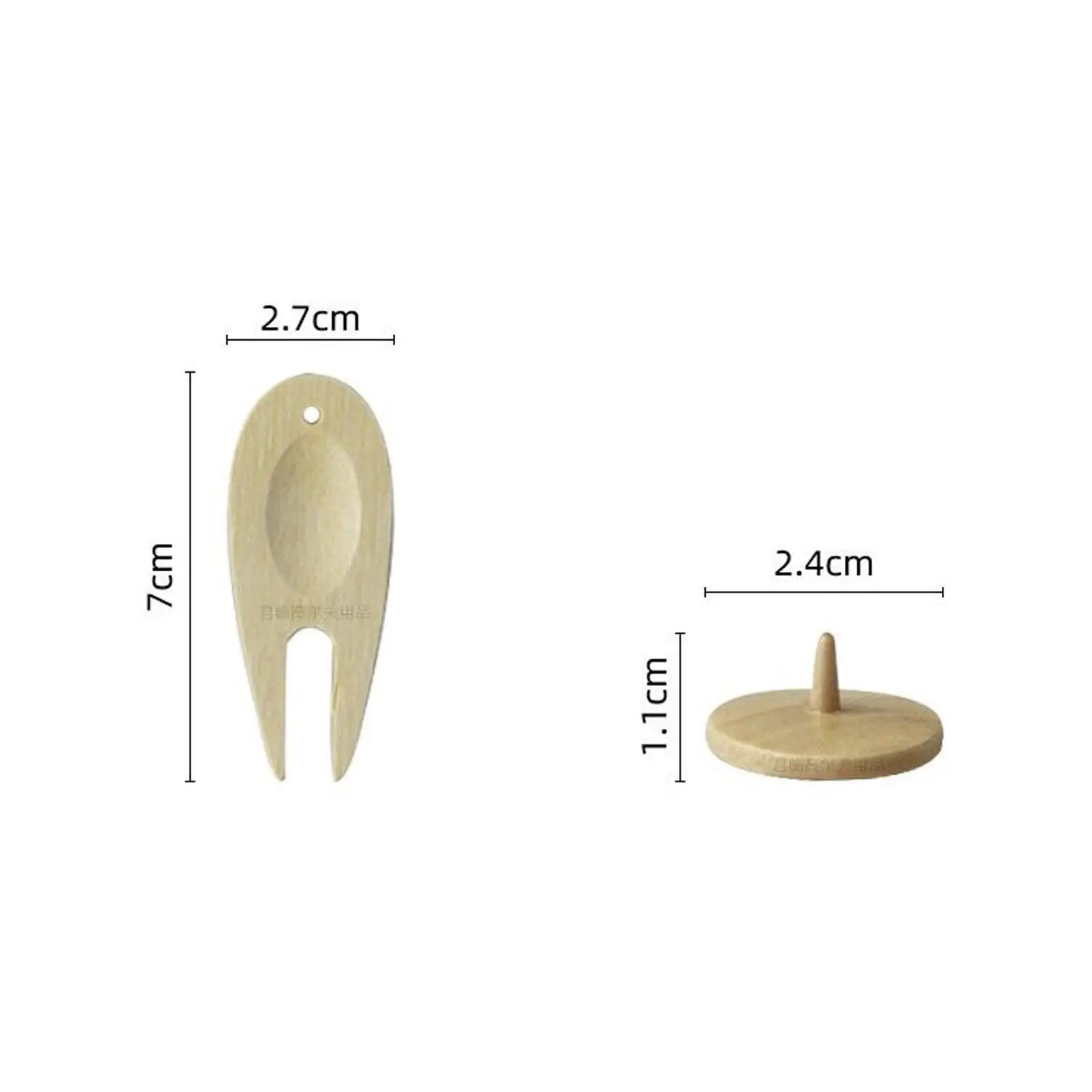 Golf Ball Marker Wooden Divot Tool Position Marker Golf Pocket Accessories for Golf Course Supplies