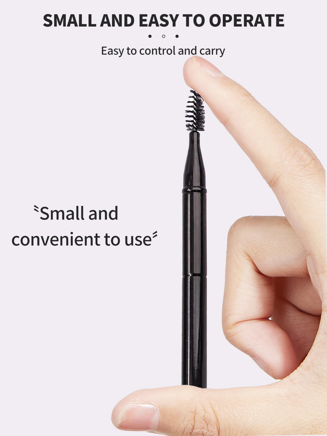 1PCS eye black brush multi-function eyelash brush with cover can bend eyebrow comb simulation eyebrow brush for men and women