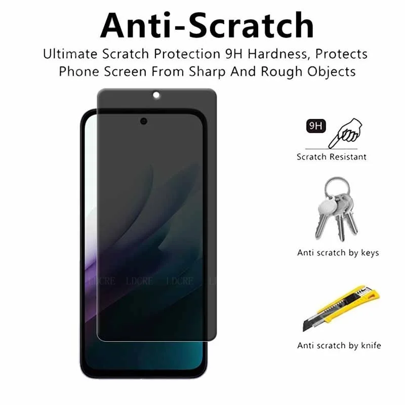 4 Stücke Für Xiaomi Redmi 15 Glas Redmi 15 5G Displayschutzfolie Telefon Schutzhülle 9H Abdeckung Privatsphäre Anti-spion Gehärtetes Glas Redmi 15 – Detail 1