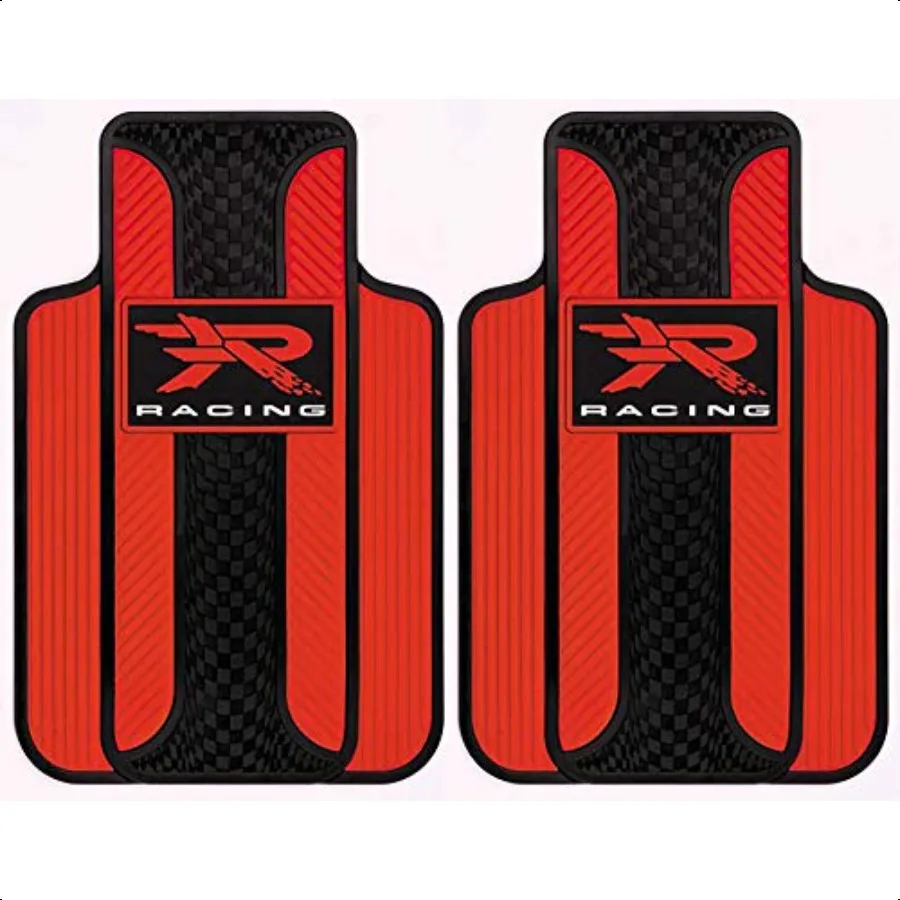

Red R Racing Series 1 Universal Fit Car Truck SUV Front Floor Mats Pair