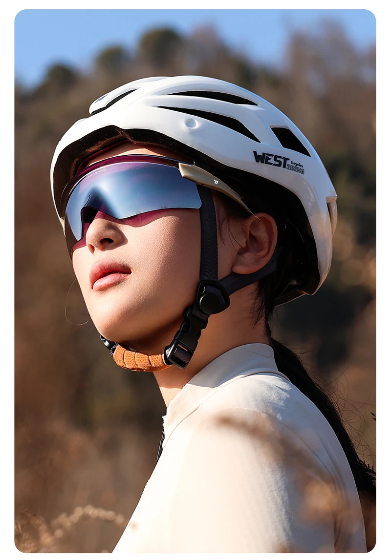 WEST BIKING Aero Beak Fahrradbrille HD-Beschichtung TR90-Rahmen Winddichte Fahrradsonnenbrille UV400-Schutz für Rennrad MTB Laufen – Detail 23