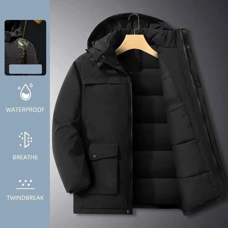 

-15Degree Winter New High Quality Thickened Warm Hooded Cotton For Men Loose Sports Windproof Oversized Jacket