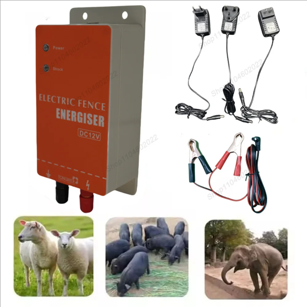 0.5-1.5 Joules Electric Fence Energizer For Animals Farm Poultry Low Impedance Solar Power Charger Fencing Controller Devices