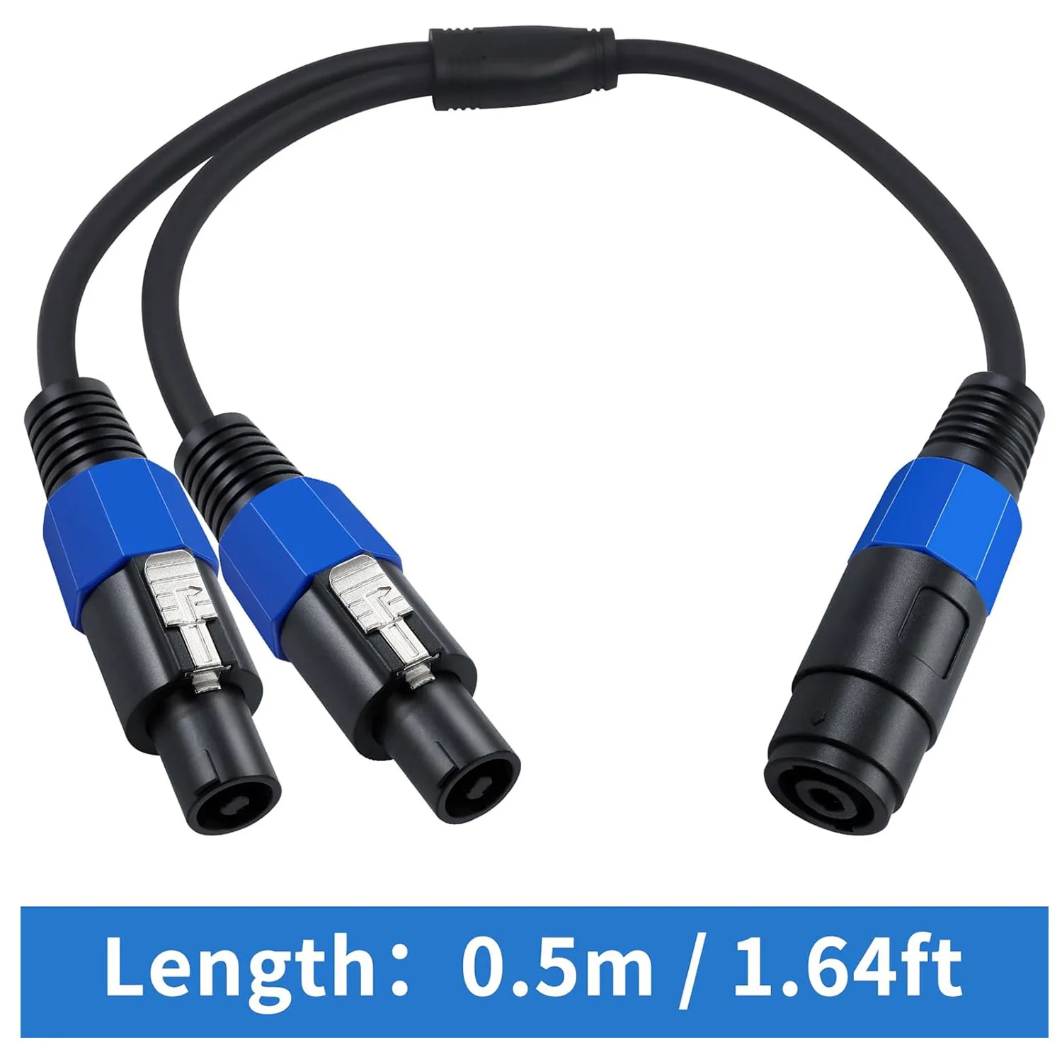 1 قطعة كابل مكبر الصوت 22AWG مكبر الصوت الفاصل مع قفل تويست 1 أنثى التوصيل إلى 2 ذكر الفاصل كابل مكبر للصوت الحبل النحاسي