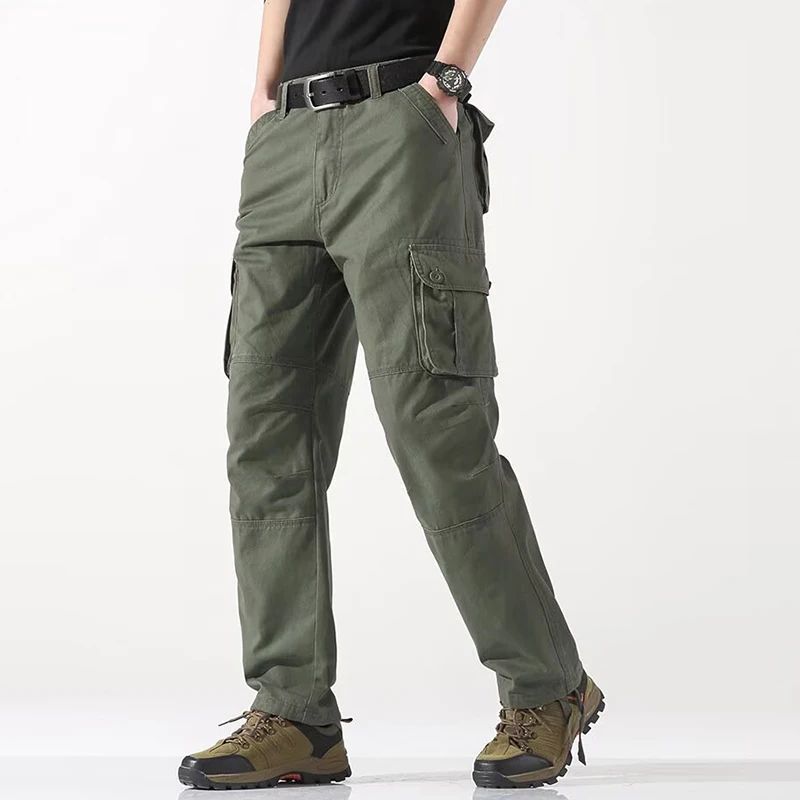 

2025 New Men Formal Casual Sports Work Pants Men Loose Straight Elasticity Cargo Pants Safari Style Fashion Look Taller Trousers