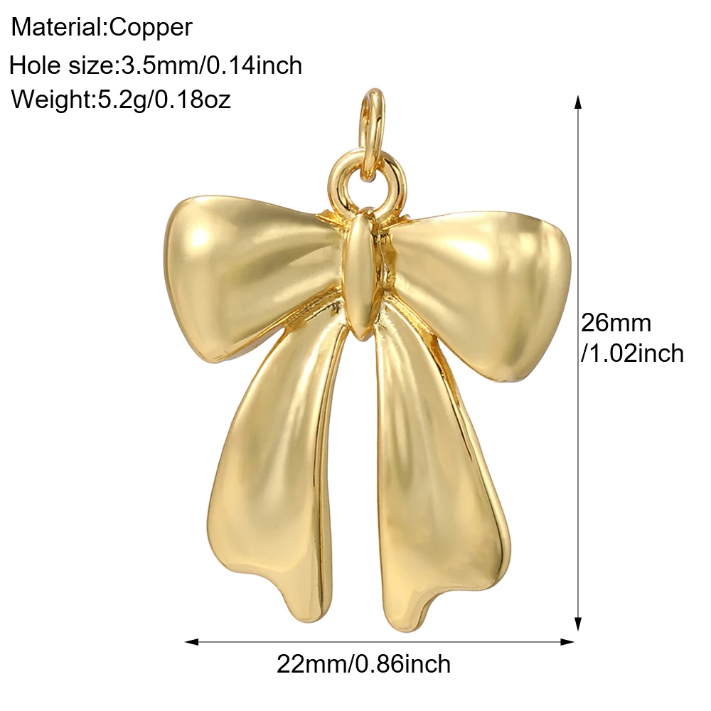 Cute Rainbow Love Charms for Jewelry Making  Gold Color Bowknot Charm DIY Women\'s Necklace Bracelet Pendant Talisman Dijes