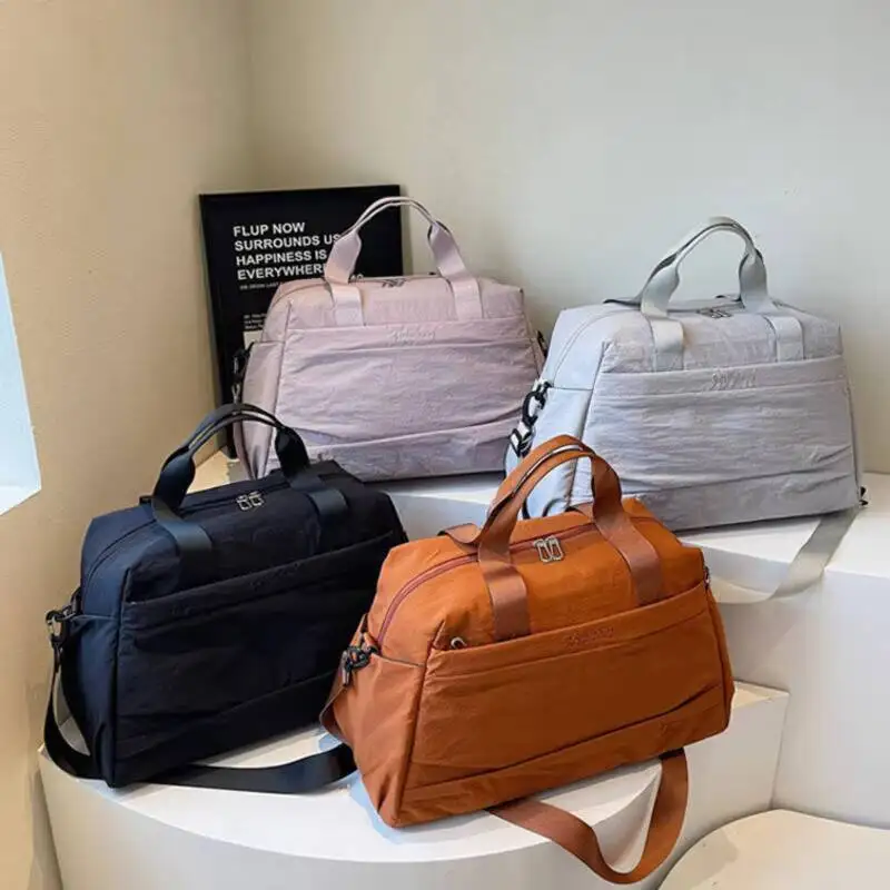 

Duffle Bag Large Luggage Bag with Shoulder Strap Dry Wet Separation Foldable Lightweight for Gym Business Trip Travel Tote Bag