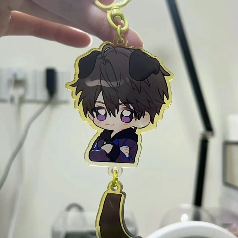 Game Love And Deepspace Xavier Zayne Rafayel Caleb Cosplay Keychain Alloy Acrylic Pendant Keyring Key Chain Bag Accessories Gift