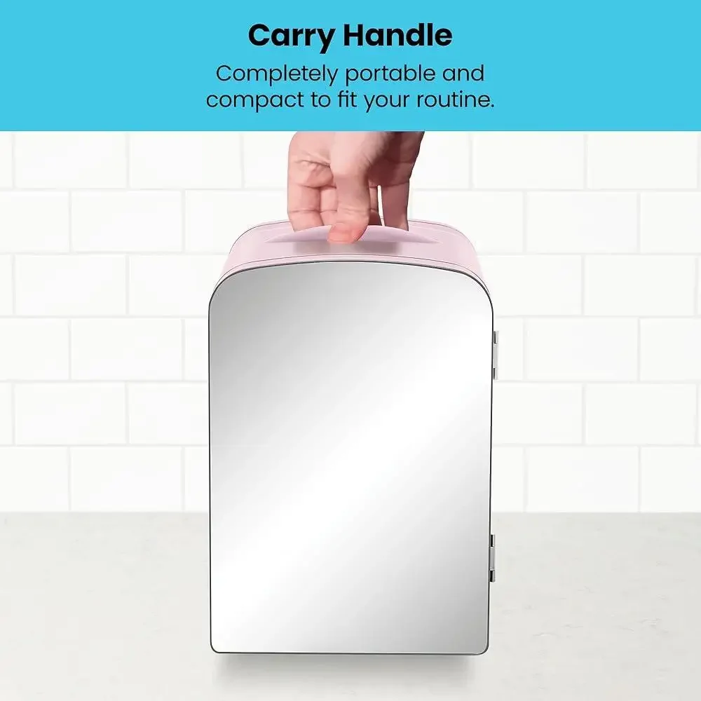 Portable Mini Refrigerator Skin Care Makeup Storage Personal Beauty Fridge Cooling Heating Function Compact Desk Accessory