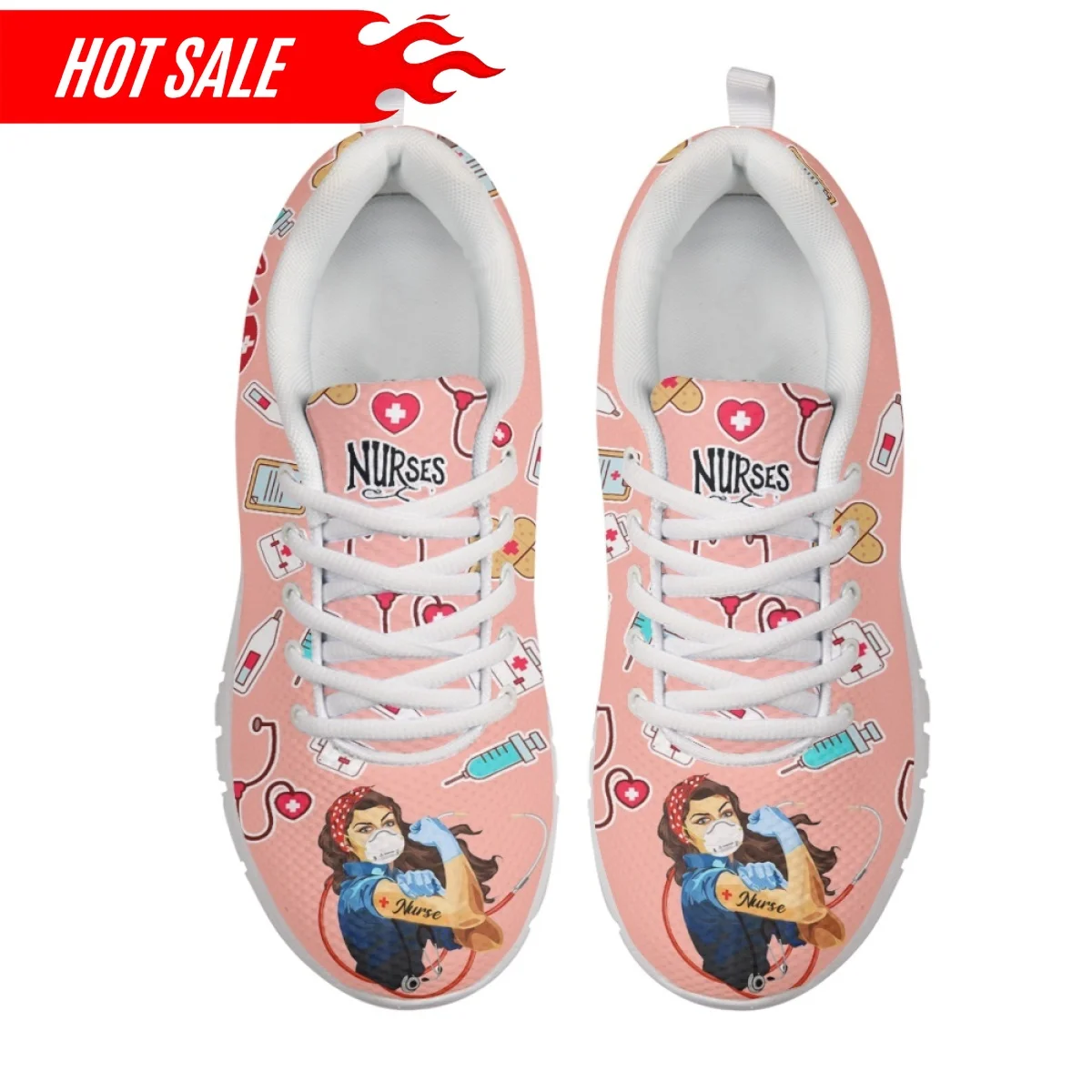 Fashion Women's Nurse Shoes Comfortable Casual Sneakers Medical Assitant Ladies Breathable Tenis Masculino Sports