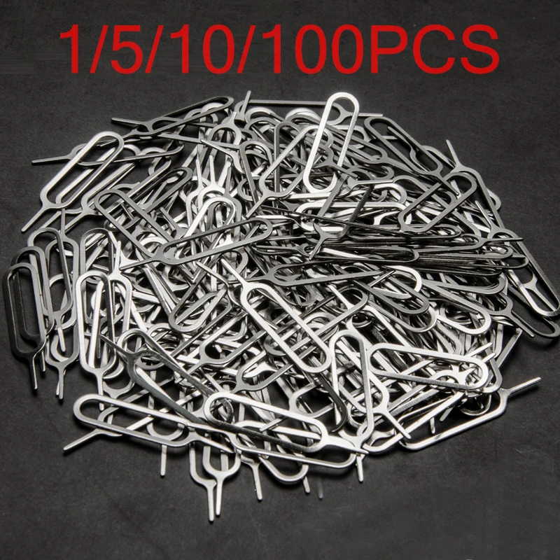 

100pcs Universal Sim Card Tray Removal Eject Pin Key Tool Stainless Steel Needle Opener Ejector for Most Mobile Phone Smartphone