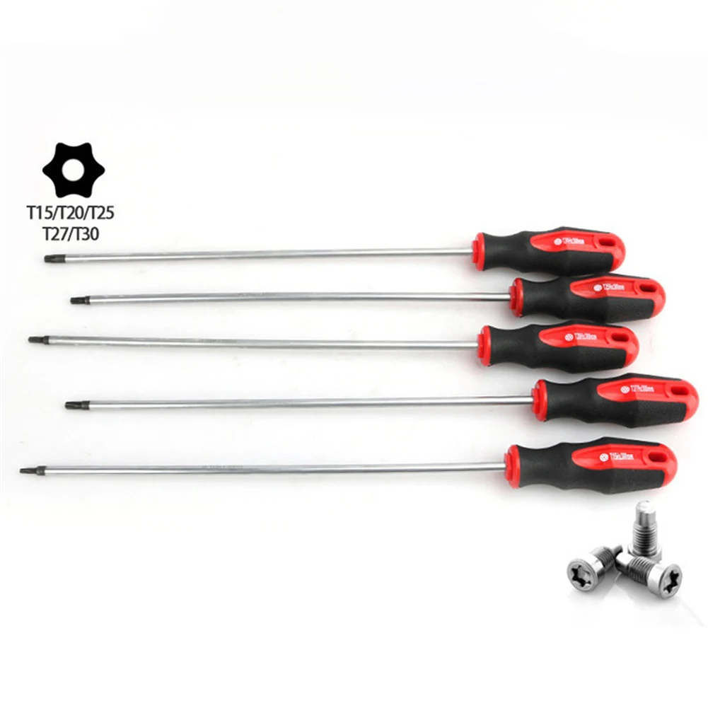 

1pc 400mm Extra Long Torx Screwdriver With Hole Steel Magnetic Screw Drive Home Repair Hand Tools T15/T20/T25/T27/T30