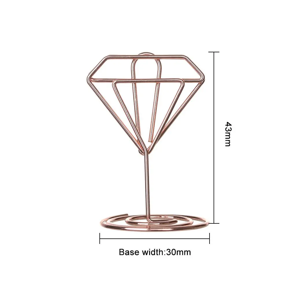 مشبك ورقي ذهبي وردي صغير لتزيين سطح المكتب ، مقاطع صور على شكل قلب ، بطاقة مكان الوقوف ، حامل أرقام الجدول ، الموضة