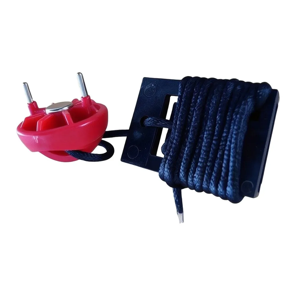 For Treadmill Safety Key Stop Switch Round Socket Insert 20mm Posts Red Magnetic Pull Cord Clip Replacement Parts For Running