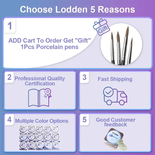 Imagen 2 del producto Lodden-pasta de esmalte Dental, diluyente líquido refrescante para manchas y kits de pasta de acristalamiento para Material Cad Cam de laboratorio Dental de Zirconia