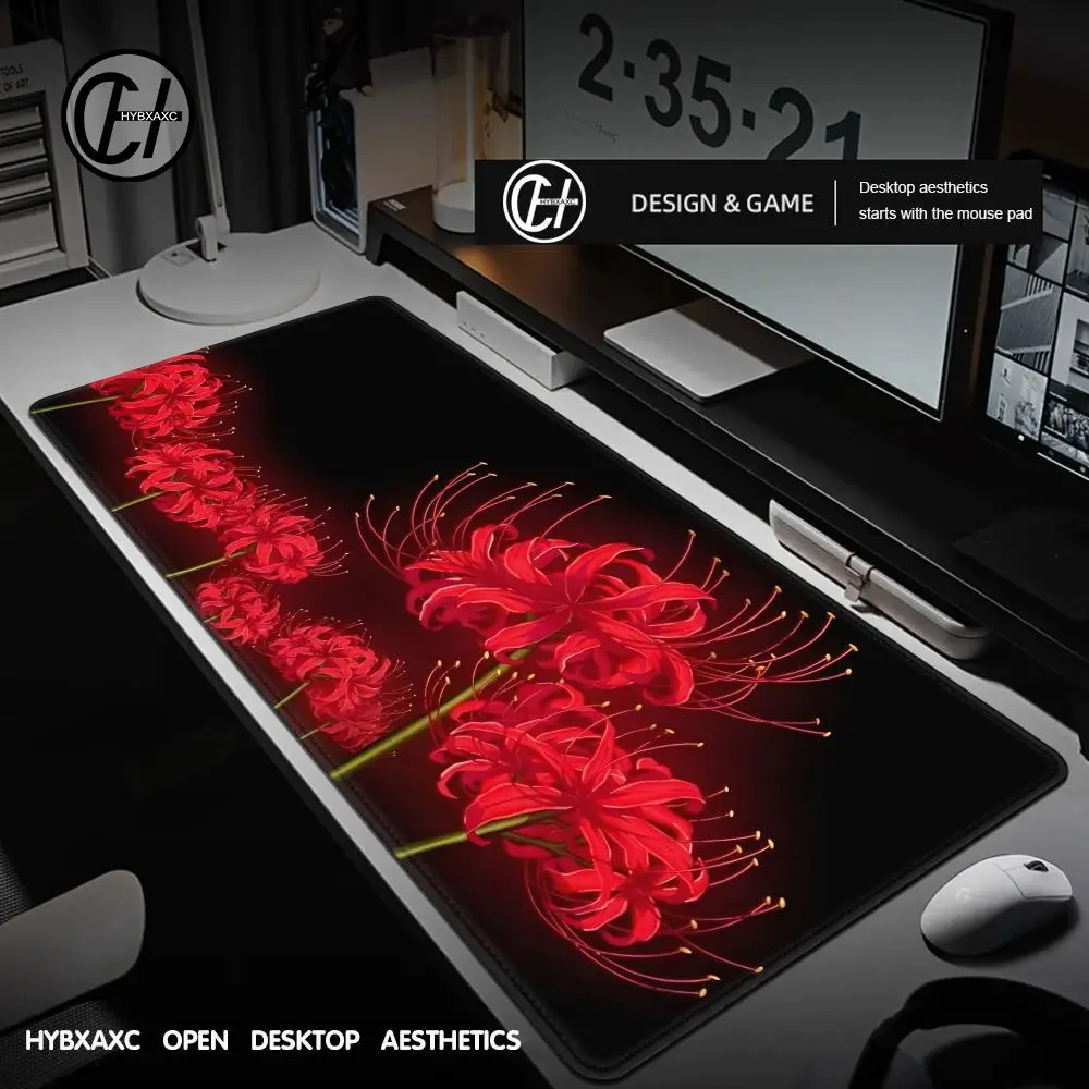 

Red Spider Lily Mouse Pad Desk Mouse Pad Cute HD Desk Pad Extended Gaming Keyboard Mats Large 100x50cm XXL Gamer Mousepad