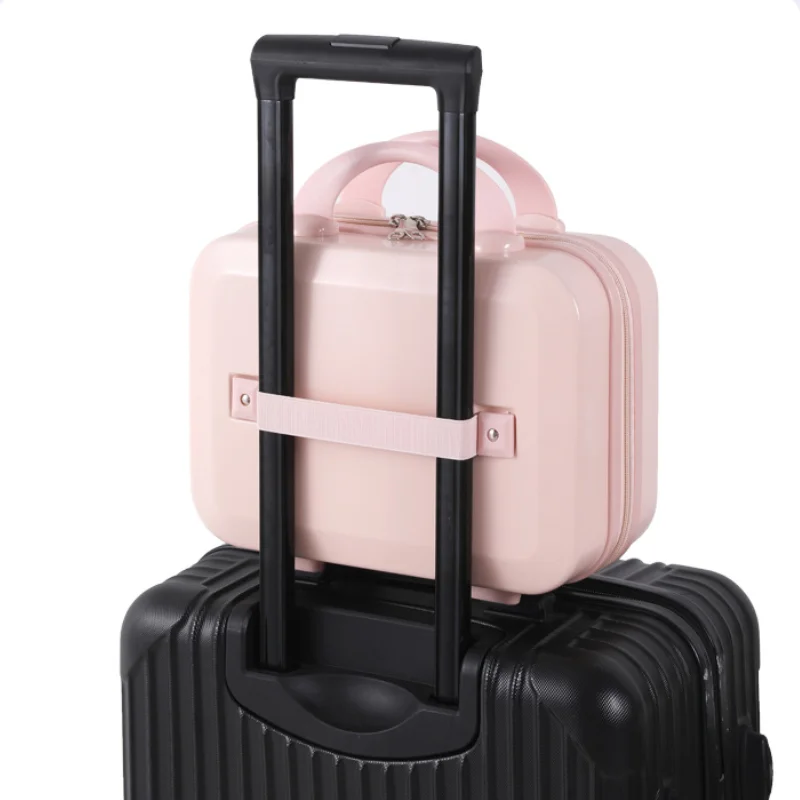 Jeemns 14 inch Portable Hand Suitcase Women Makeup Storage Bag Boarding Luggage Organizer Case Travel Cosmetic Box Festival Gift