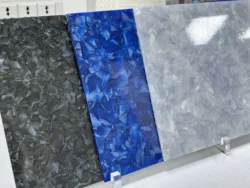 Solid Color Acrylic Sheet with Ice Crystals Pattern, PMMA 3.0 mm Thick, Set of 3 for Decoration, Crafts, Jewelry and more.