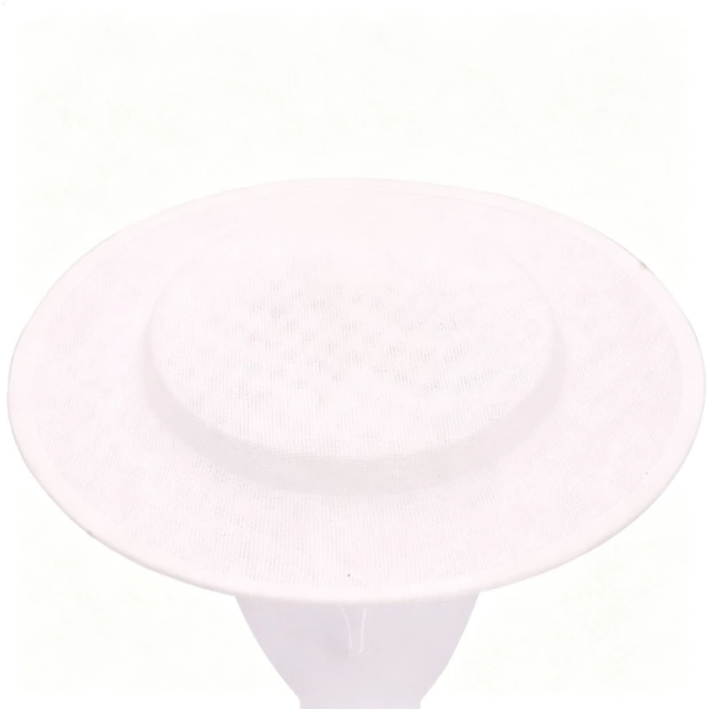 Faux Linen Dress Hat Base Flat Top Cap Base for Outfit Headwear Styling Wear