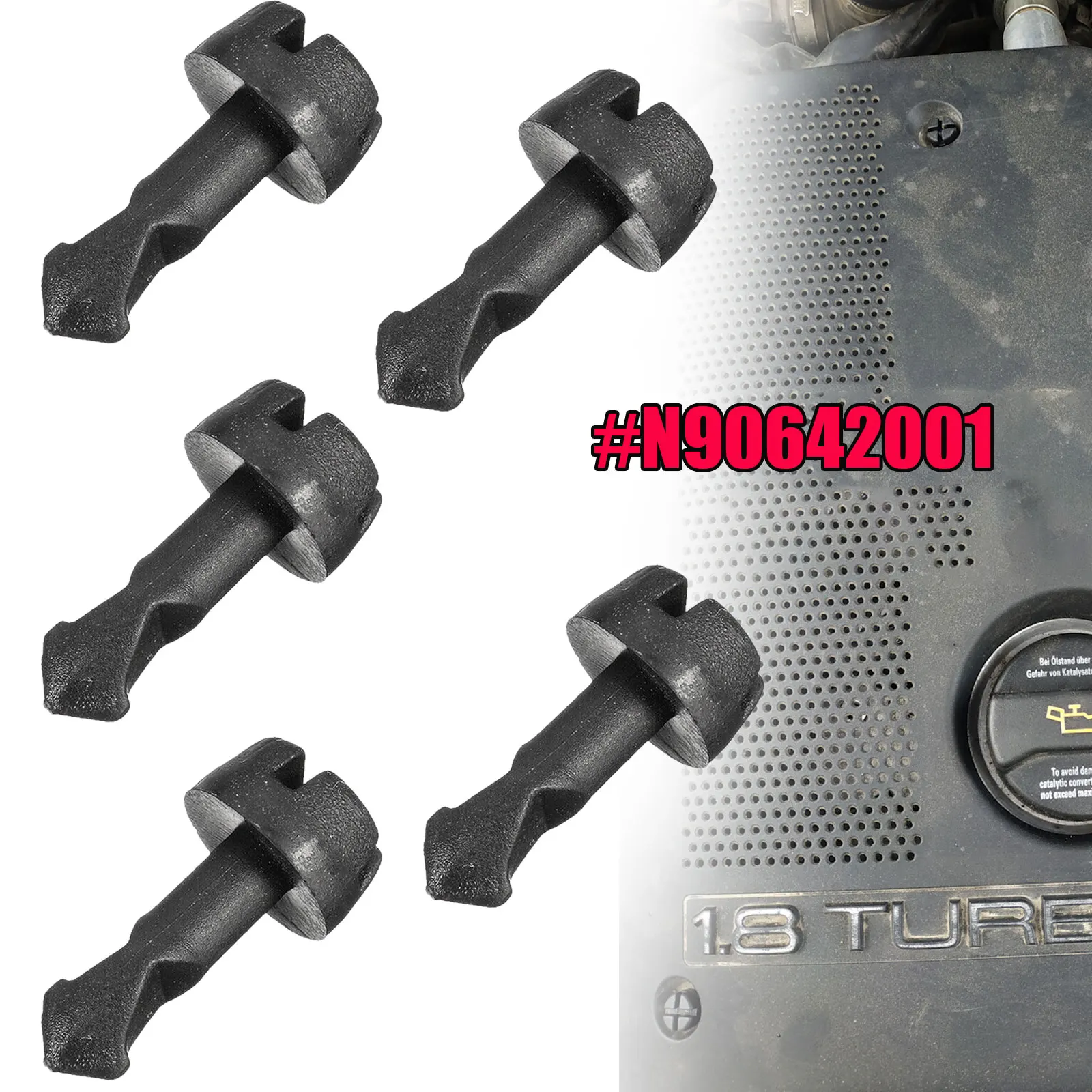 

Engine Top Cover Turn Clips Locking Black Screws N90642001 FOR Audi A8 A6 A4 Skoda Superb Car Fastener Accessories