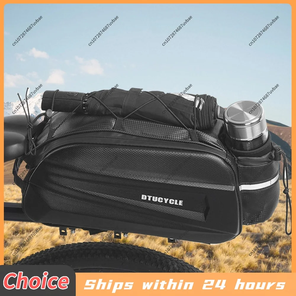 Bike Rear Rack Bag Waterproof Bicycle Trunk Bag Zipper Closure Hard Shell Bike Pannier for Outdoor Camping Hiking Sports