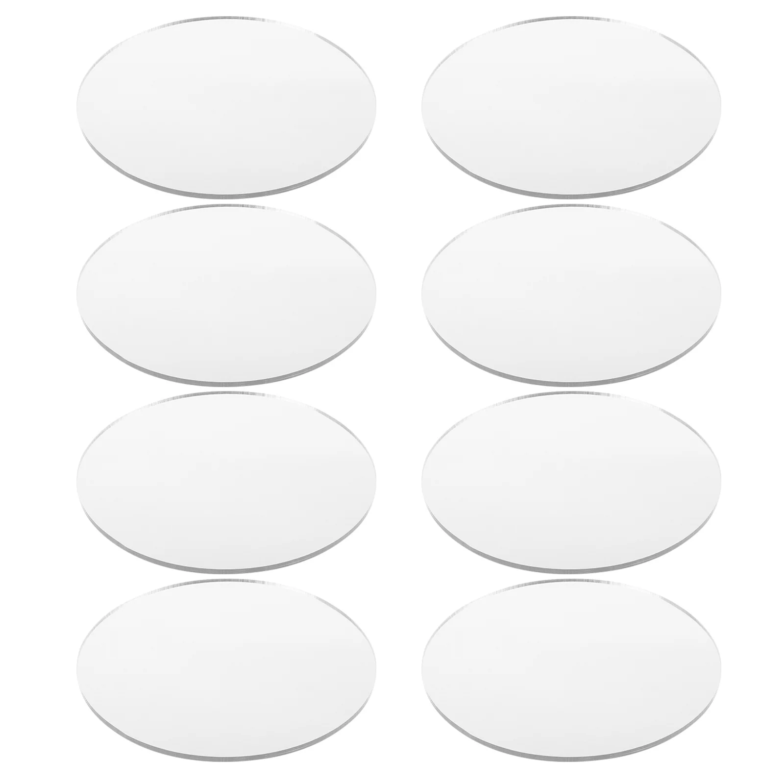 8 szt. Okrągłe akrylowe soczewki do projektów DIY, wymiana luster do makijażu, małe lusterka, przezroczysta powierzchnia, lekkie, podróżne lusterka kosmetyczne