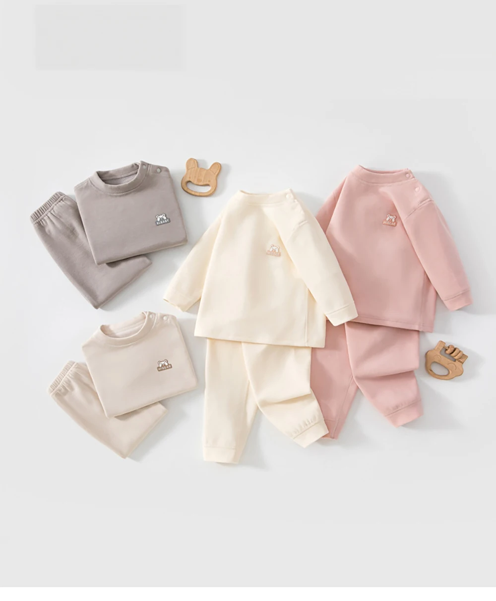 Wholesale Autumn Baby Clothing Sets 3M-3T Toddler Warm Homewear Set Cute Bear Boys Pajamas Infant Boy Clothes