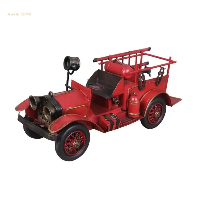 

Nostalgics Iron Truck Figure Redness Truck Ornaments for Living Room Decoration Dropship