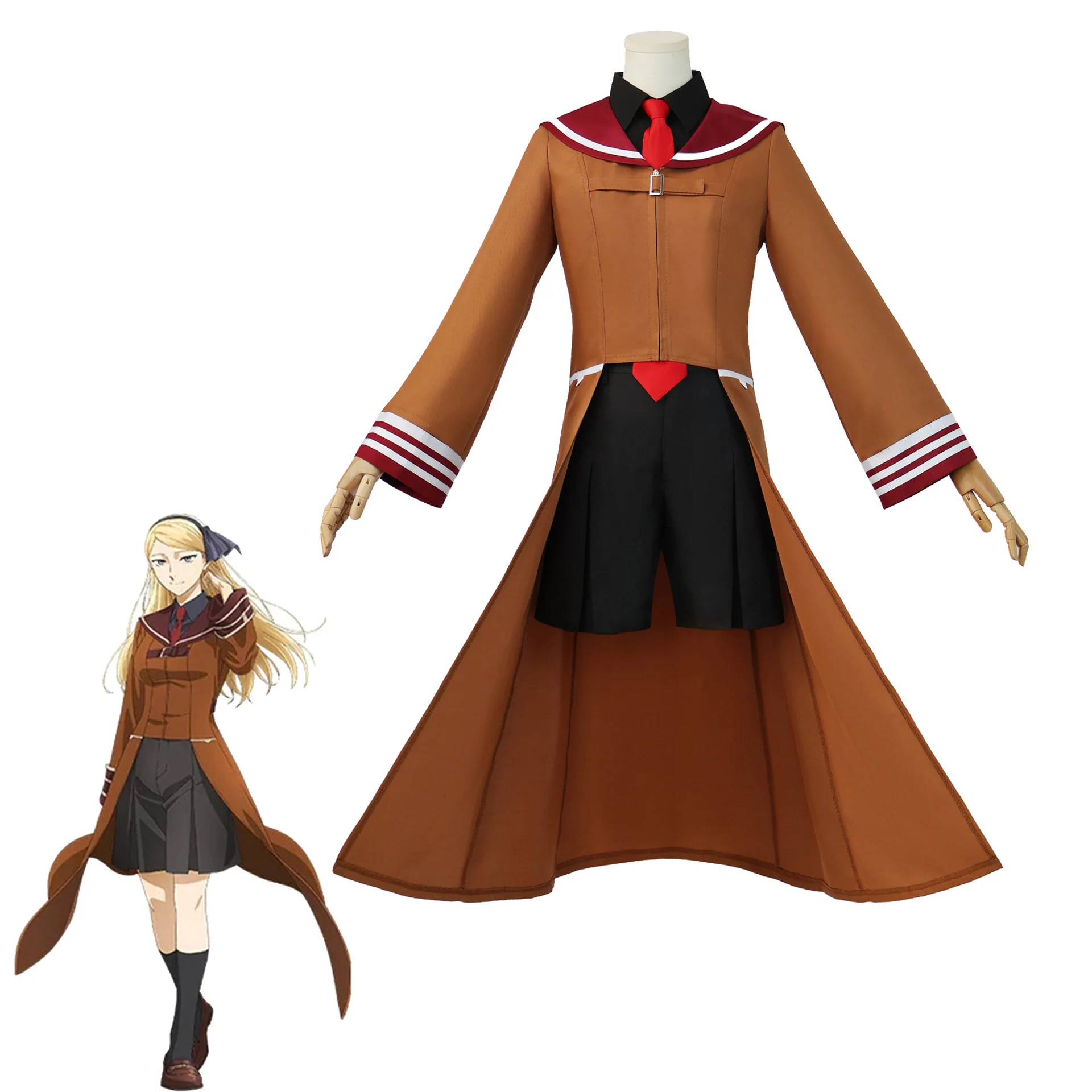 Anime The Ancient Magus Bride Costume Chise Hatori Cosplay Girl School Uniform Trench Shorts Cloak Role Play Set