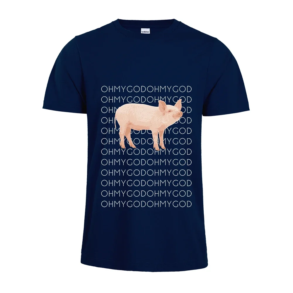 2020 Shane Dawson Oh My God Pig T-Shirt Funny Pig Graphic Tee Shirt Casual T Shirt For Men/Women