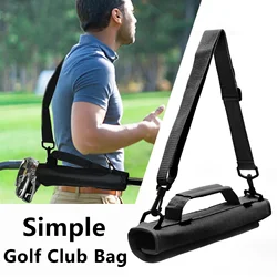 Portable Mini Nylon Golf Club Bag, Simple Golf Gun Carry Bag, Travel Bag, Training Case with Adjustable Shoulder Straps