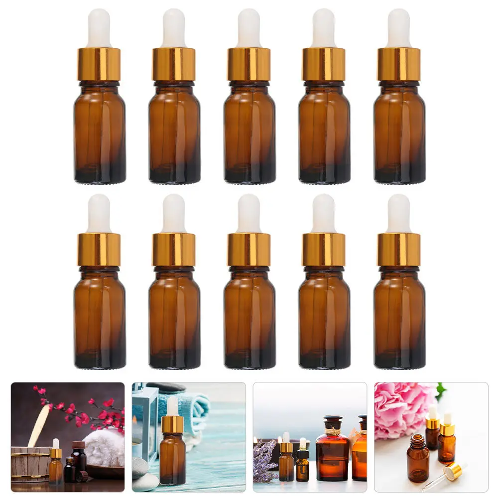 

10 шт. флаконов для эфирных масел, матовые флаконы-капельницы, портативные многоразовые стеклянные контейнеры для хранения жидкостей в путешествиях