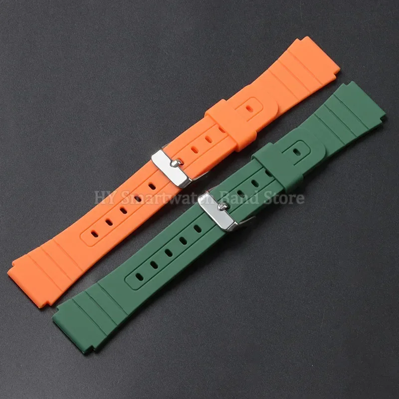 18mm Silicone Soft Watch Strap for Casio F91W F105/108 A158/168 W800H SGW400 AE1200/1300 F84 Men Waterproof Rubber Wrist Band image 3