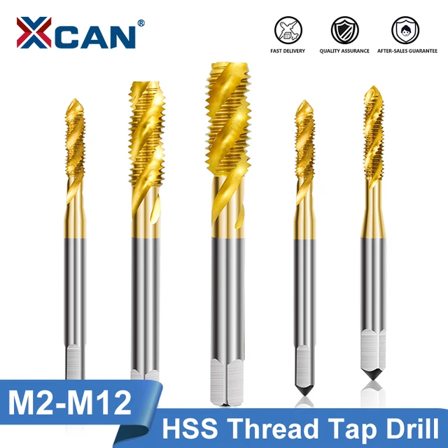XCAN HSS 6542 Gwintownik metryczny Gwintownik wiertarski Spiralny rowek prawy Gwintownik maszynowy M2 M3 M4 M5 M6 M8 M10 M12